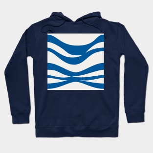 Blue Waves Pattern Hoodie